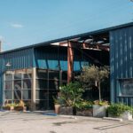 A ware house with green plants