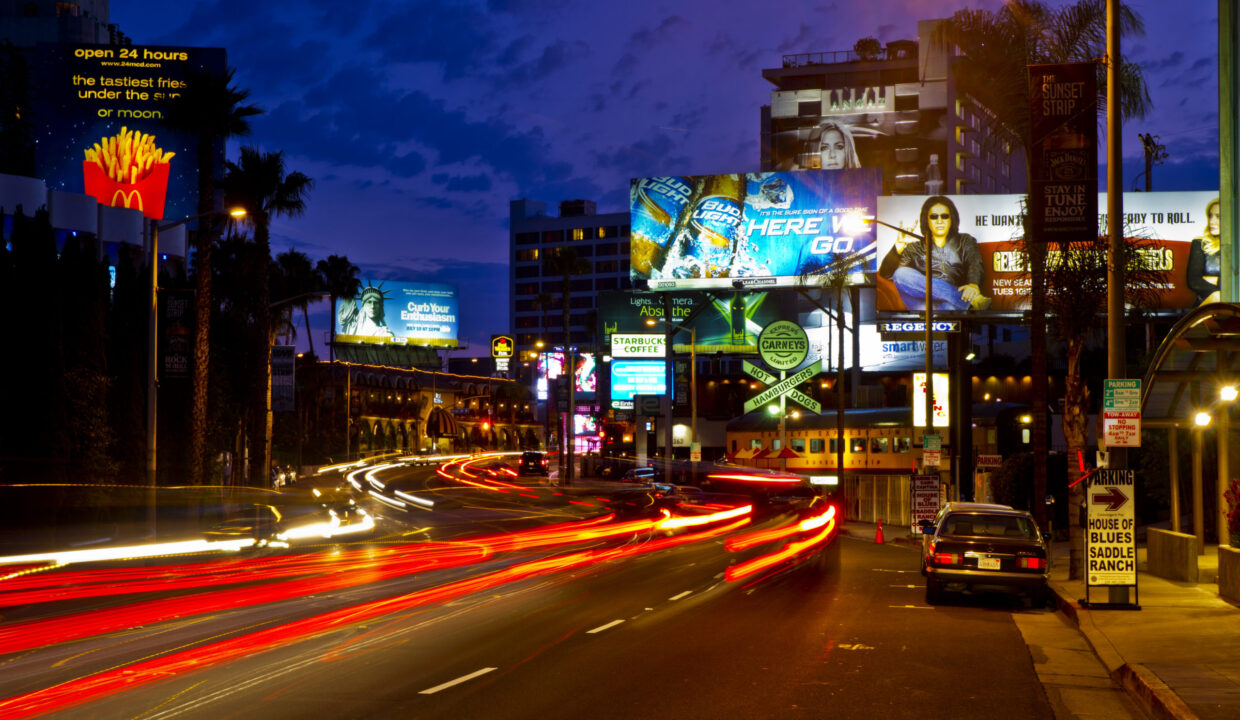 The Famous Sunset Strip in Los Angeles